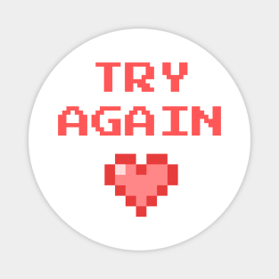 Pixel art - try again w/ heart Magnet